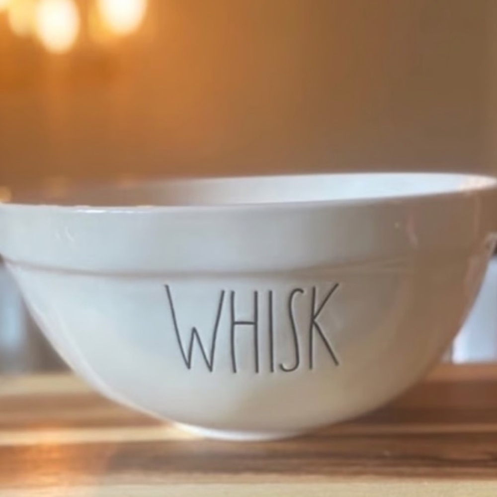 Rae Dunn 10” bowl - says “WHISK”